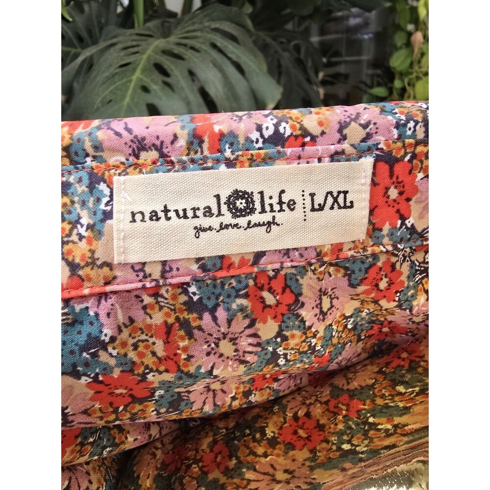 Natural Life Talulah Maxi Dress L/XL Oversized Floral Button Layer Cottagecore - Picture 7 of 8